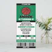 パーソナルバスケットボールファンの誕生日チケット 招待状 (スタンド正面)