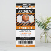 パーソナルバスケットボール誕生日スポーツチケット 招待状 (スタンド正面)