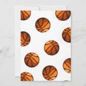 パーソナルバスケットボール誕生日デジタルスポーツ 招待状 (裏面)