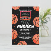 パーソナルバスケットボール誕生日招待状スポーツ 招待状 (スタンド正面)