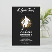 パーソナルバスケットボール誕生日招待状スポーツ 招待状 (スタンド正面)