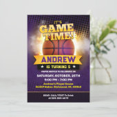 パーソナルバスケットボール誕生日招待状スポーツ 招待状 (スタンド正面)