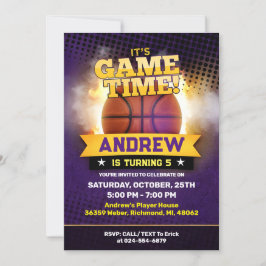 パーソナルバスケットボール誕生日招待状スポーツ 招待状