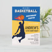 パーソナルバスケットボール誕生日招待状パーティー 招待状 (スタンド正面)