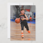 パーソナルバスケットボール誕生日招待状(写真あり) 招待状 (裏面)