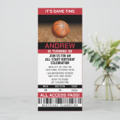 パーソナルバスケットボール・ハイフライング・フープス・バースデー 招待状 (スタンド正面)