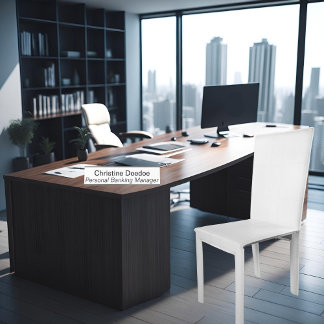 パーソナルバンキングマネージャホワイト デスクネームプレート