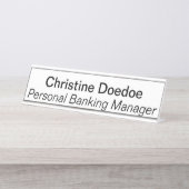 パーソナルバンキングマネージャホワイト デスクネームプレート (正面)