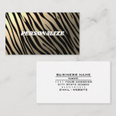 パーソナルビジネススタイルゴールデンタイガープリント クール 名刺 (正面/裏面)