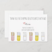 パーソナルビューティカウンターハンドドローサンキューカード サンキューカード (正面/裏面)