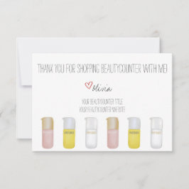 パーソナルビューティカウンターハンドドローサンキューカード サンキューカード