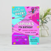 パーソナルピンクロック登山誕生日 招待状 (スタンド正面)