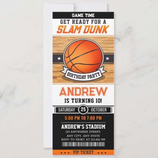 パーソナルファスト・ブレイク誕生日パーティー 招待状 (正面)