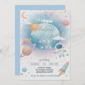 パーソナルファーストのまわりにトリップザサン誕生日 招待状 (正面/裏面)