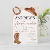 パーソナルファーストロデオカウボーイ誕生日 招待状 (スタンド正面)