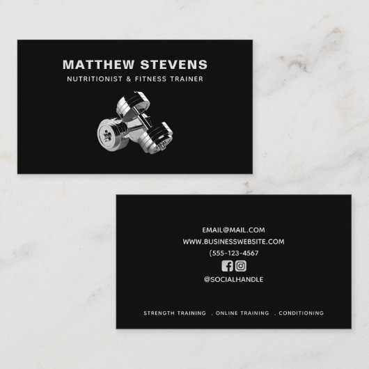 パーソナルフィットネスウェイトトレーナー名刺 名刺 (正面/裏面)