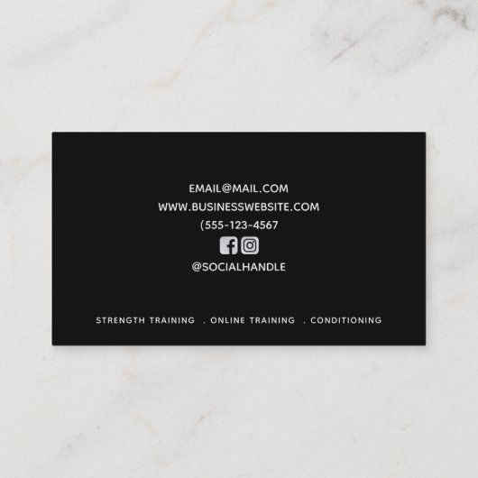 パーソナルフィットネスウェイトトレーナー名刺 名刺 (裏面)