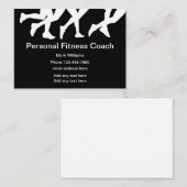 パーソナルフィットネスコーチブラックアンドホワイト 名刺 (正面/裏面)