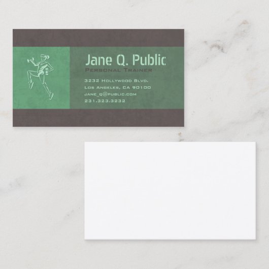 パーソナルフィットネストレーナーエアロビクス 名刺 (正面/裏面)