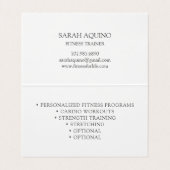 パーソナルフィットネストレーナーエクササイズコーチ 名刺 (内部フラット)