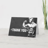 パーソナルフィットネストレーナージムインストラクターありがとう サンキューカード (正面)