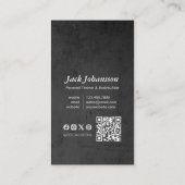 パーソナルフィットネストレーナーボディビルジムダンベル 名刺 (裏面)