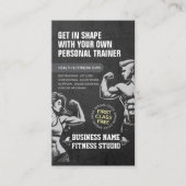 パーソナルフィットネストレーナーボディビルジムダンベル 名刺 (正面)