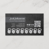 パーソナルフィットネストレーナーロイヤリティパンチケトルベル 名刺 (裏面)