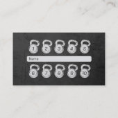 パーソナルフィットネストレーナーロイヤリティパンチケトルベル 名刺 (裏面)