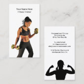 パーソナルフィットネストレーナー名刺テンプレート 名刺 (正面/裏面)