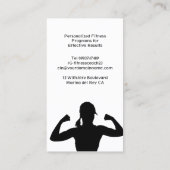 パーソナルフィットネストレーナー名刺テンプレート 名刺 (裏面)