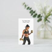 パーソナルフィットネストレーナー名刺テンプレート 名刺 (スタンド正面)