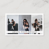 パーソナルフィットネストレーナー3枚フォトコラージュ 名刺 (正面)