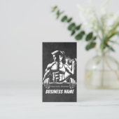 パーソナルフィットネストレーナー ボディビルジム ダンベル 名刺 (スタンド正面)