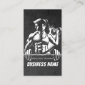 パーソナルフィットネストレーナー ボディビルジム ダンベル 名刺 (正面)