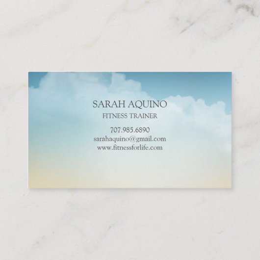 パーソナルフィットネストレーナー 名刺 (裏面)