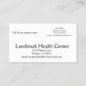 パーソナルフィットネストレーナー 名刺 (裏面)