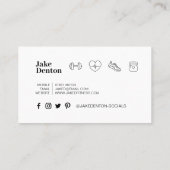 パーソナルフィットネスフォトトレーナモダンートレンディー 名刺 (裏面)