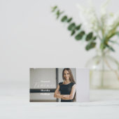 パーソナルフィットネスモダントレーナートレンディー写真 名刺 (スタンド正面)