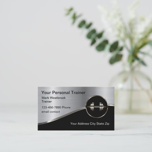 パーソナルフィットネス最高のトレーナー 名刺 (スタンド正面)