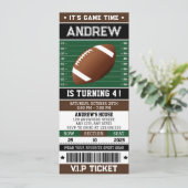 パーソナルフットボールチケット誕生日招待状 招待状 (スタンド正面)