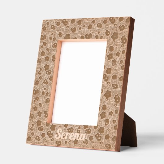 パーソナルフローラアート木枠 レーザー彫刻フレーム (左)