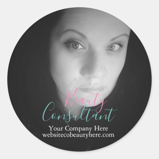 パーソナルブランディングフォト美しいメーキャップ ラウンドシール (正面)