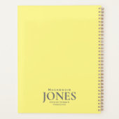 パーソナルブランドビジネスモダンロゴ黄色グレー プランナー手帳 (裏面)