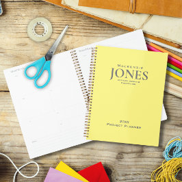 パーソナルブランドビジネスモダンロゴ黄色グレー プランナー手帳