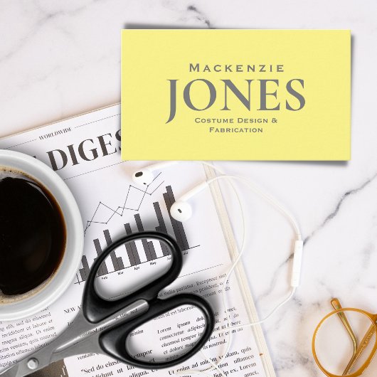 パーソナルブランドビジネスモダンロゴ黄色グレー 名刺