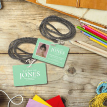 パーソナルブランドロゴモダンミントグリーン従業員