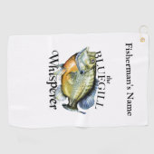 パーソナルブルーギルウィスパーラライト魚釣りタオル ゴルフタオル (横)
