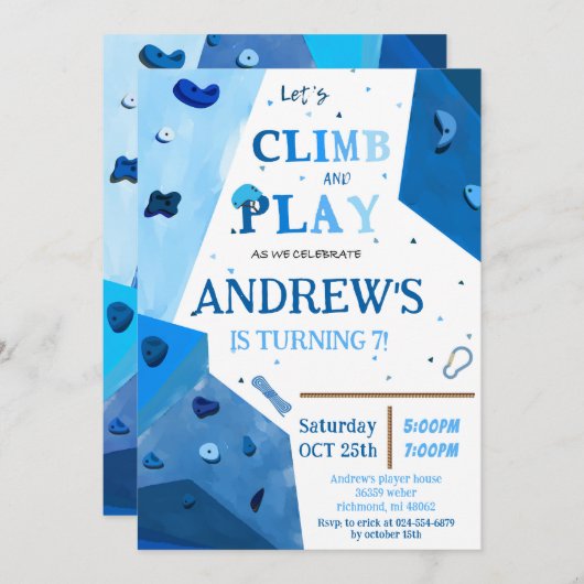 パーソナルブルーロック登山誕生日パーティー 招待状 (正面/裏面)
