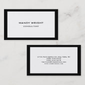 パーソナルプレーンシンプル白黒の魅力 名刺 (正面/裏面)